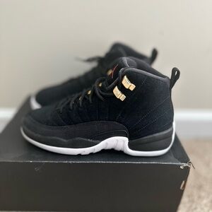 Jordan Kids Black Sneakers with Gold Highlights
